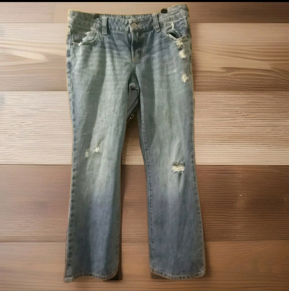 American Eagle Vintage Jeans Sz 12 Womens Cotton Pants Mid Rise Boot Cut Flare - Picture 1 of 8